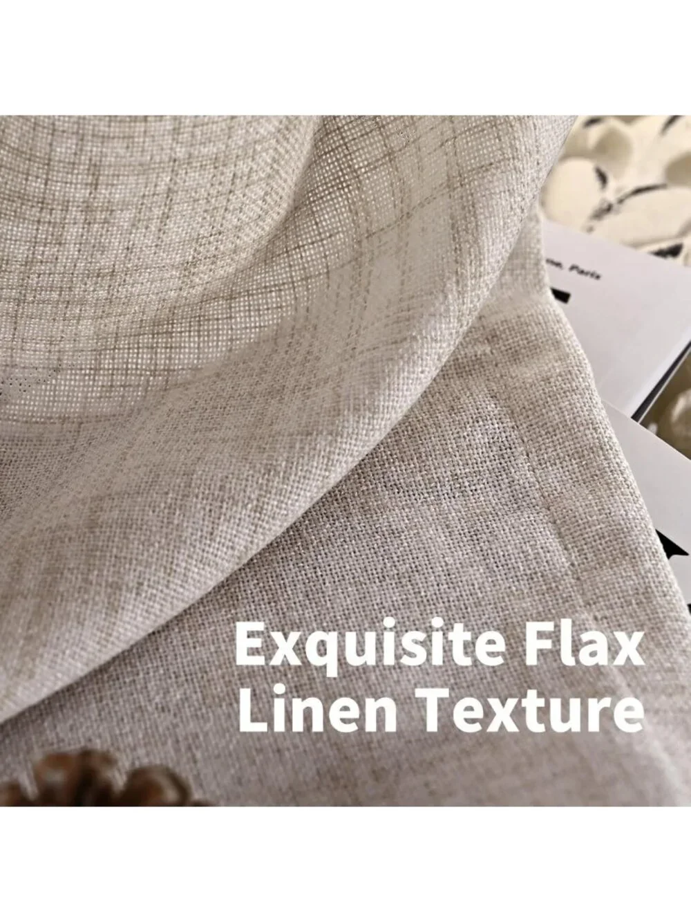 Linen Semi-Sheer Curtains 63